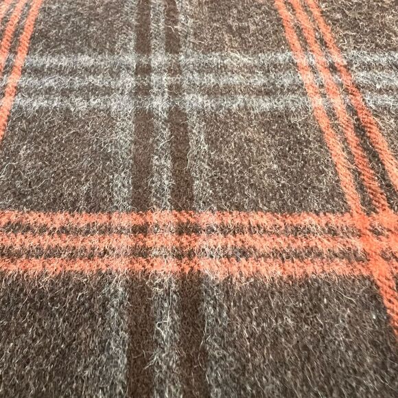 FACONNABLE Scarf Tassels Brown & Burnt Orange 100% Cashmere 66" Classic Soft EUC - Picture 4 of 4